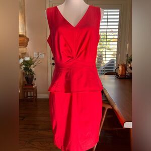BELLE BADGLEY MISCHKA POPOVER SILHOUETTE SLEEVELESS V-NECK COCKTAIL DRESS SZ 10